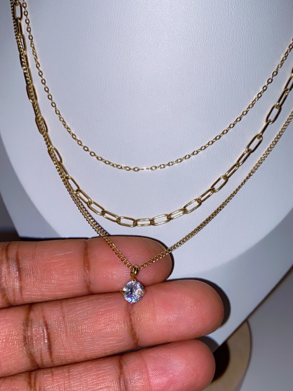 3PC Gold Layered Necklace Set